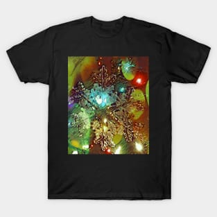 Snowflake Christmas Tree Artwork T-Shirt